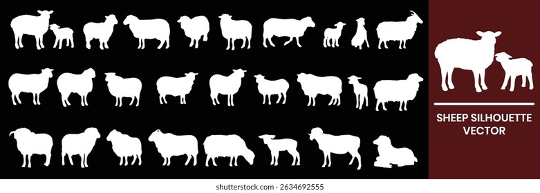 White Sheep Icon Pack, editable vector