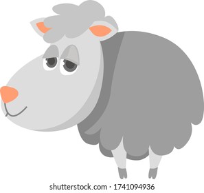 Weiße Schafe, Illustration, Vektor auf weißem Hintergrund