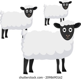 Hojas blancas, ilustración, vector sobre un fondo blanco.