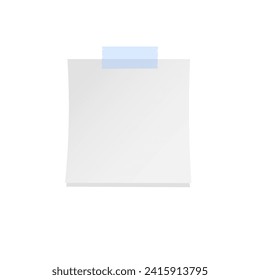 White sheet mockup. Flat, template for text, white piece of paper on the wall, mockup for inscription. Vector icon