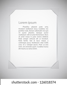 Hoja blanca de papel. Fondo de Vector EPS10.