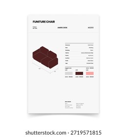 Hoja blanca de papel en estilo plano. Ilustración vectorial de nota de papel vacía sobre fondo aislado. Concepto de negocio de firma de documento en blanco.