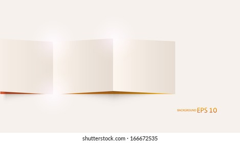 White sheet of paper folded in eight background
