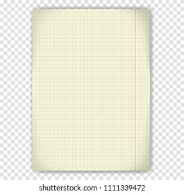 White sheet of paper . Isolated background