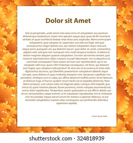 White sheet of paper on a background of autumn. Vector illustration.