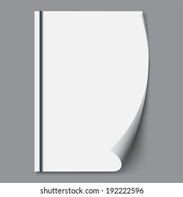 White sheet of paper. Realistic vector background isolated blank eps10