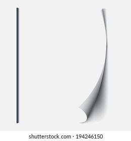 White sheet of paper. Realistic vector background eps10