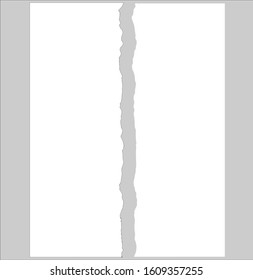
white sheet of paper with a torn edge