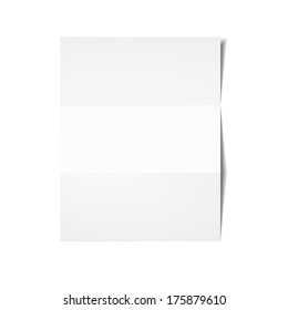 White sheet of paper. Vector eps 10.