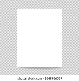 White sheet of paper. Vector illustration