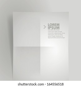 White sheet of realistic paper cut background.