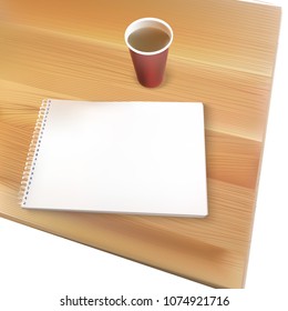 white sheet, table, tea, pattern, vector