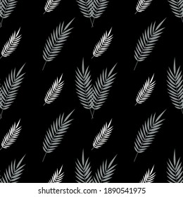 White sheets on a black background. Seamless pattern with white  sheets.