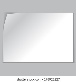 white sheets of paper on a gray background. eps10