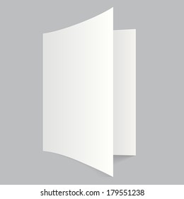 white sheets of paper on a gray background. eps10