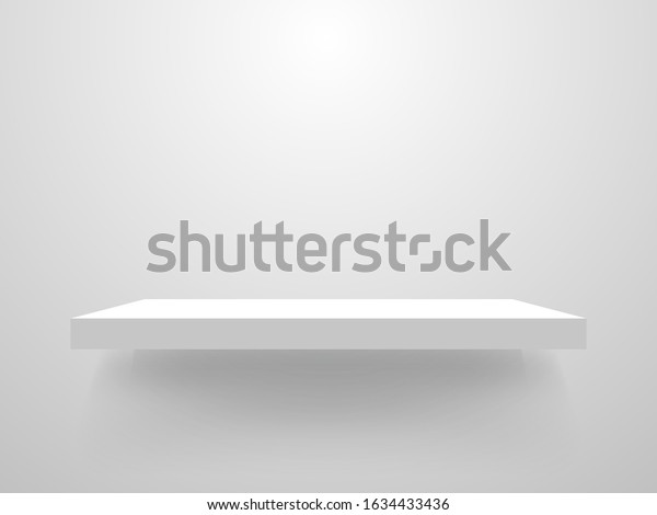 Download White Shelf Mockup Clean Bookshelf Empty Stock Vector Royalty Free 1634433436