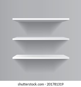 white shelves design, eps10 vector