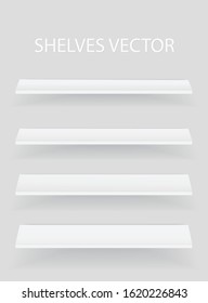 white shelves on the wall