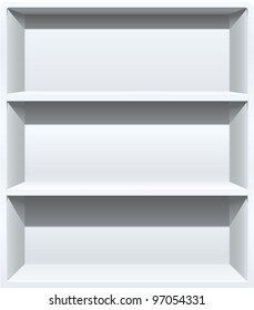 white shelves Vector illustration