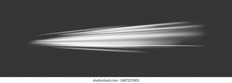 White shiny sparks of spiral wave. Curved bright speed line. Shiny wavy path.