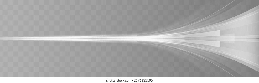 White shiny sparks of spiral wave. Imitation of the exit of cold air from the air conditioner. Vector illustration stream of fresh wind png.	