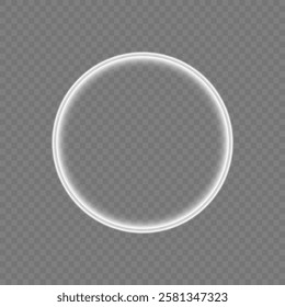 White shiny sparks of spiral wave. Png shine round frame with light circles light effect. Semicircular wave, light trail curve swirl, incandescent optical fiber vector, png, effect, wave,neon,line.