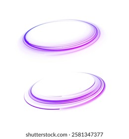 White shiny sparks of spiral wave. Png shine round frame with light circles light effect. Semicircular wave, light trail curve swirl, incandescent optical fiber vector, png, effect, wave,neon,line.