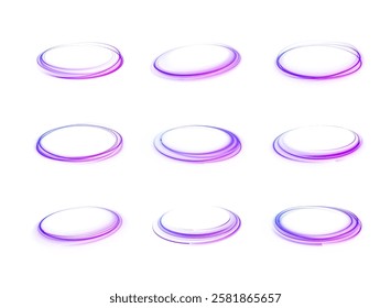 White shiny sparks of spiral wave. Png shine round frame with light circles light effect. Semicircular wave, light trail curve swirl, incandescent optical fiber vector, png, effect, wave,neon,line.