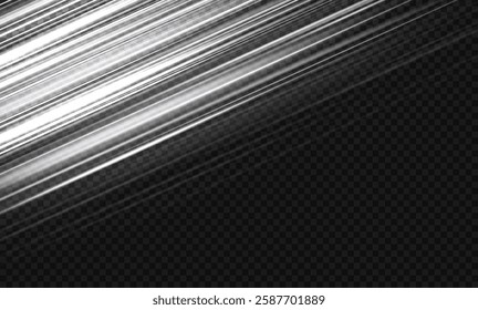 White shiny sparks of spiral wave. Curved bright speed line swirls. Shiny wavy path. Magic golden swirl with highlights. Glowing swirl bokeh effect. vortex, light, effect, white, lines, abstract