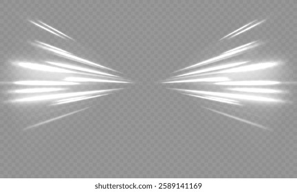 White shiny sparks of spiral wave. Curved bright speed line swirls. Shiny wavy path. Magic golden swirl with highlights. Glowing swirl bokeh effect.
