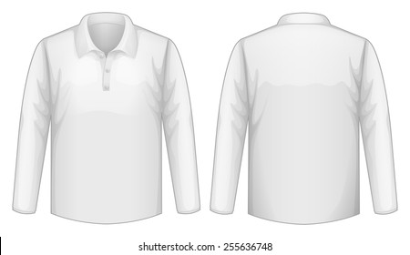 White Shirt Front Back View Stock Vector (Royalty Free) 255636748 ...