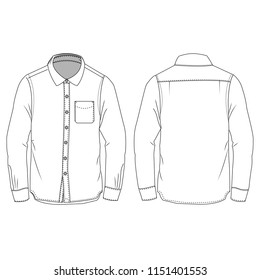 White shirt template using for fashion cloth design and assessorie for designer to make mock up or blue print in copany