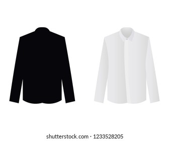 White shirt vector. Office style. Clothes vector design. Item with it's silhouette
