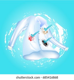 white shirt washed, background 3d illustration