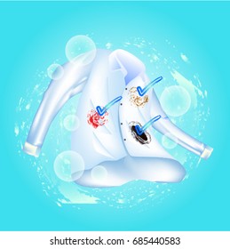 white shirt washed, background 3d illustration