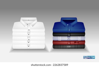 White Shirts and Colored Shirts, different types of work shirts. EPS 10