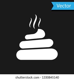 White Shit icon isolated on black background. Vector Illustration