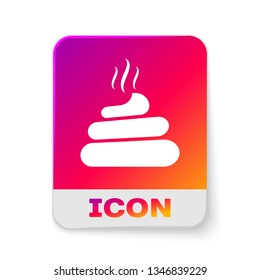 White Shit icon isolated on white background. Rectangle color button. Vector Illustration