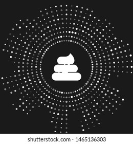 White Shit icon isolated on grey background. Abstract circle random dots. Vector Illustration