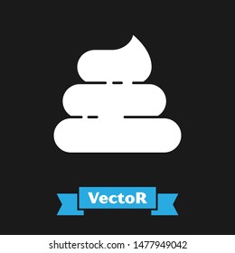 White Shit icon isolated on black background.  Vector Illustration