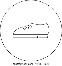 Weißer Schuh, Illustration, Vektorgrafik auf weißem Hintergrund.