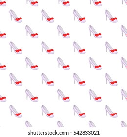 White shoe pattern. Cartoon illustration of white shoe vector pattern for web
