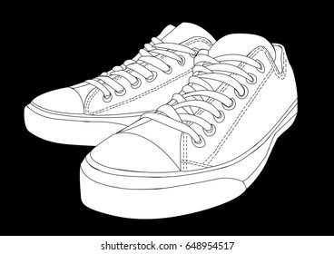 white Shoes on the black background. : Sports Shoe, Coach, Instructor, Shoe, Exercising, Climbing, running and fitness sneakers