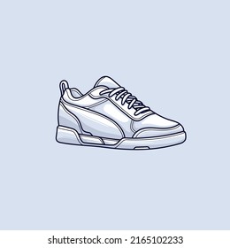 white shoes sneakers cartoon illustration
