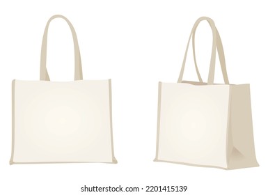 White shopping bag. vector illustration