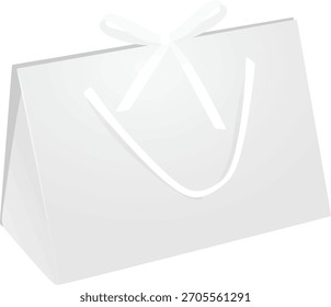 White  shopping bag. vector illustration