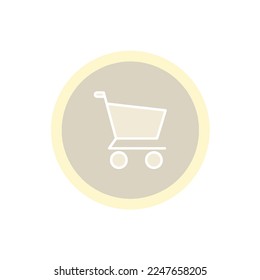 ilustración vectorial del carro de la compra blanca 