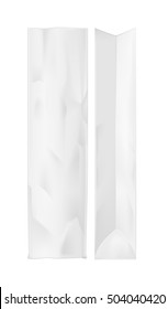 White shopping paper bag. Packaging for bottle and other products.