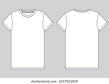 White short sleeve technical t-shirt isolated vector mockup HQ.