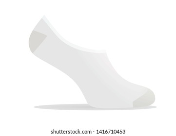 White short sock. vector illustration